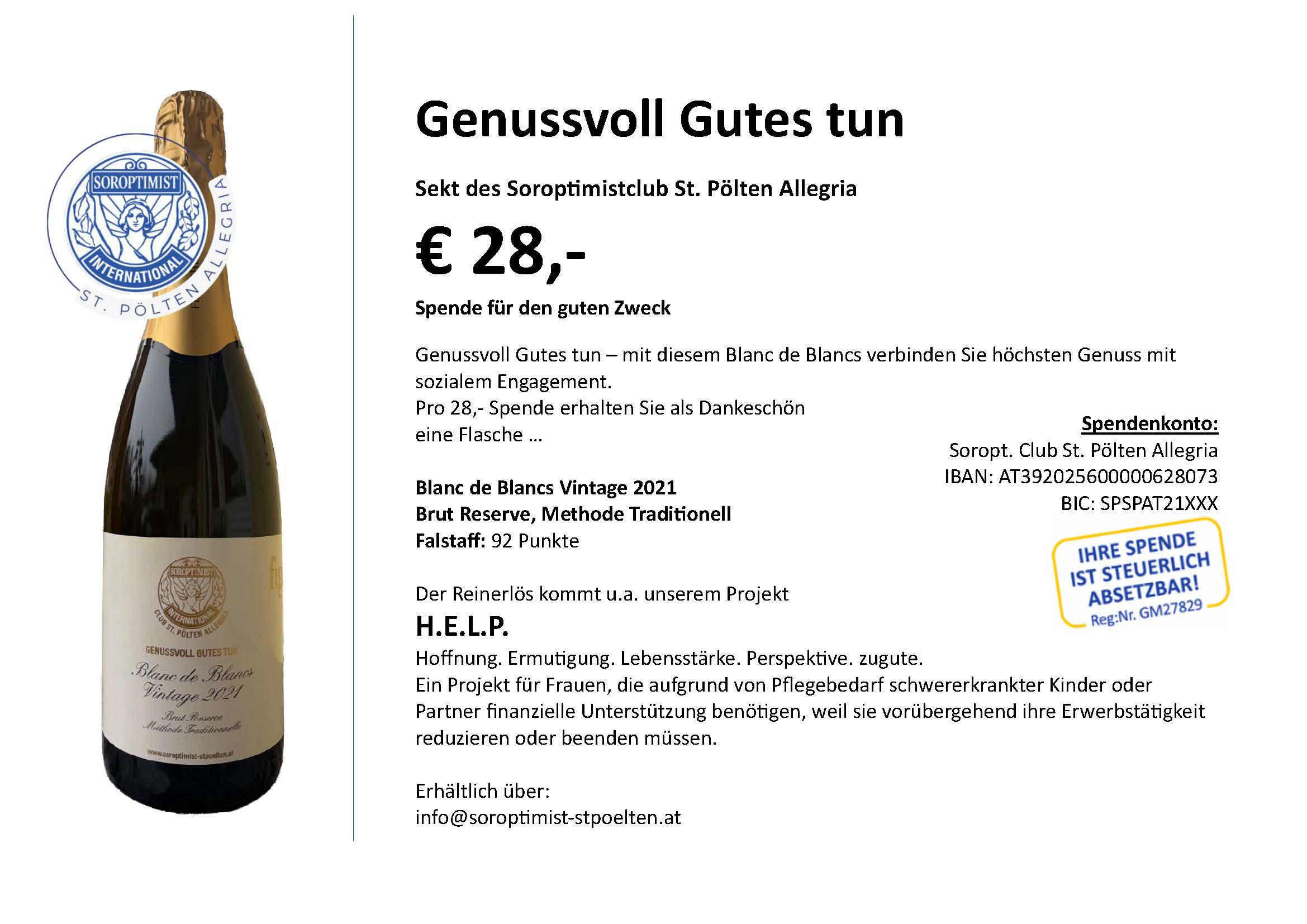 Soroptimist-Sekt – Genussvoll Gutes tun